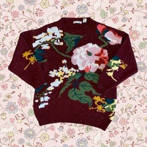 Vintage 90s Floral Sweater